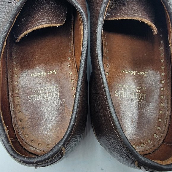 Allen Edmonds San Marco Mens 11.5 Dark Brown Pebbled Leather Dress Shoes 5722 main image 11
